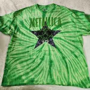 Metallica 2022 Green Tie Dye Tshirt With Graphic Size 1X  New